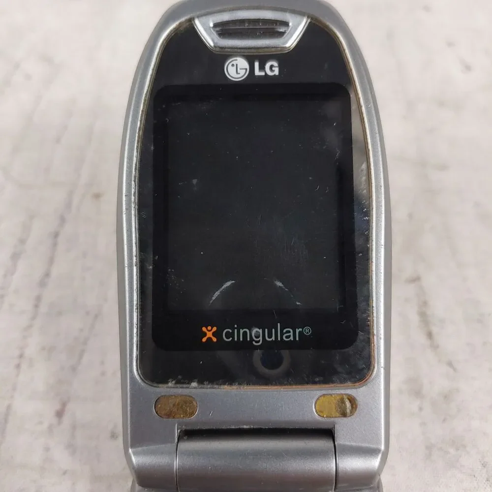 LG L1400 Flip Phone (Cingular) - Gray Cell Phone w/ Battery - TESTED WORKING